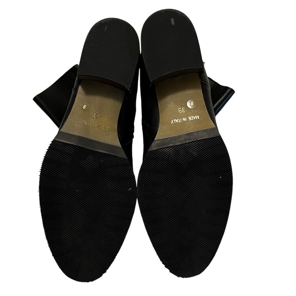 Avellini Black Leatheret Block Heel ankle boots side zip 9 NWOB side zip - Picture 6 of 15